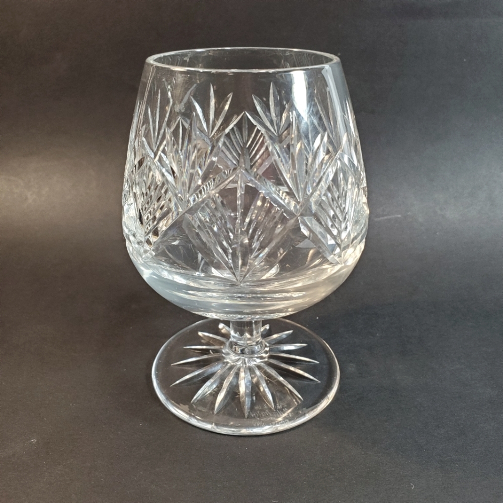 Edinburgh Footed Whiskey Snifter Tasting Glass Handcut Lead Crystal